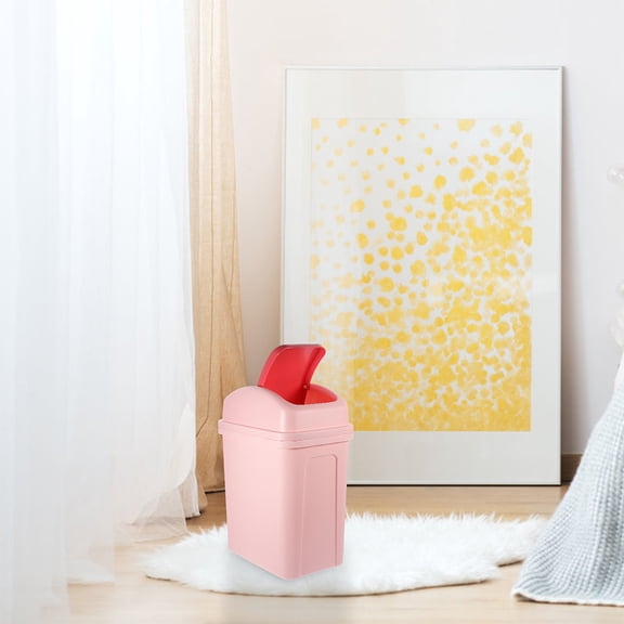 WHAMVOX Swing Lid Trash Can Rubbish Waste Bin Kitchen Garbage Can Trash Container Waste Storage Bin