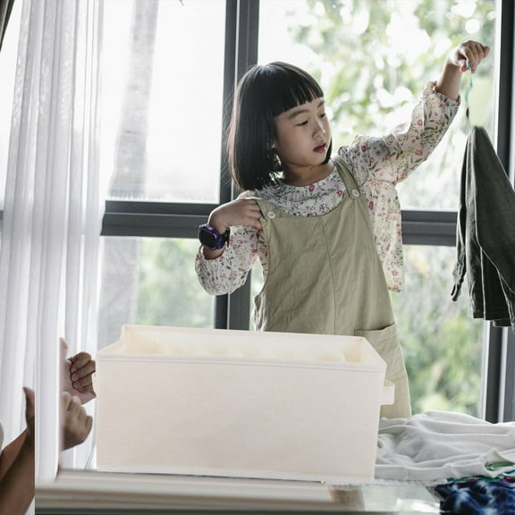 WHAMVOX Multi-Grid Clothes Organizer Beige 1Set 13.36x6.88x6.29in