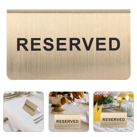 WHAMVOX Table Signs for Events Small Gold Double Office Banquet Golden