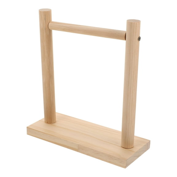 WHAMVOX Tabletop Parrot Perch Stand Wooden Bird Standing Stand Stable Base Parrot Training Perch Rack