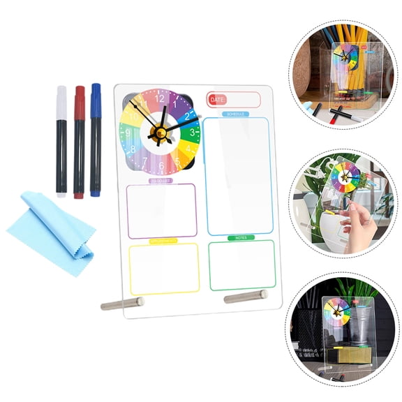 SEWCHICS Transparent Writing Board Acrylic Notice Boards for Office 1 Set for Note Taking