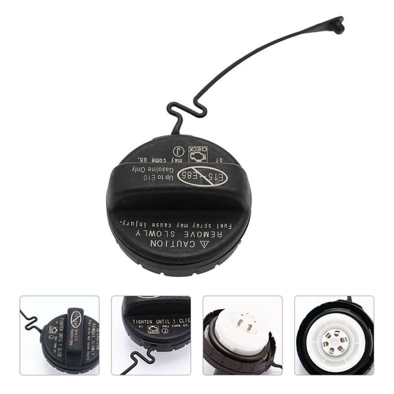 Luxshiny Black Plastic Fuel Tank Cover for Automotive Use 1Pack 2.6x2.6in