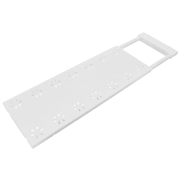 WHAMVOX Tension Shelf Expandable Adjustable for Wardrobe Shelving Expanding Organization White