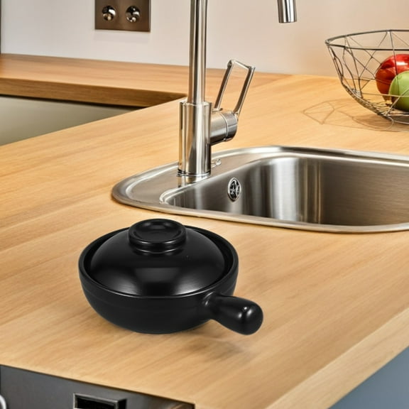 WHAMVOX Terracotta Cooking Pot Japanese Donabe Clay Pot Versatile Clay Soup Pot With Lid Ramen Pot Small Cooking Pot Soup Pot Clay Water Pot