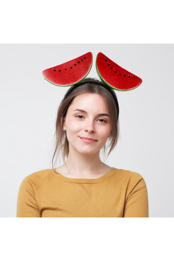 Three-dimensional Watermelon Headband Child 30.50X22.00X4.50CM Red