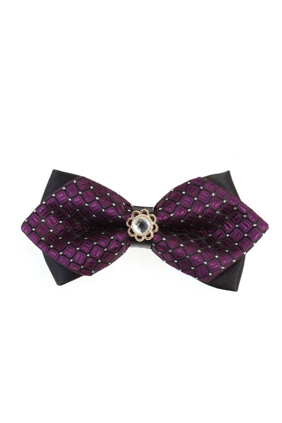 Tie Plaid Bow Business Formal Groom's Wedding Man