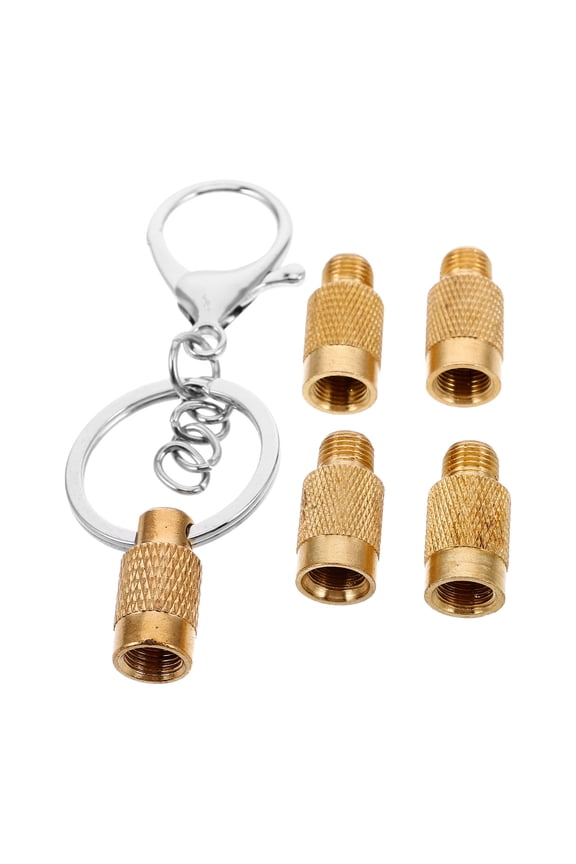 Tire Deflator Tool Keychain Tire Key Chain 5 In 1 Adjustable Tire Bleeder For Suvs Motorbikes Bicycles