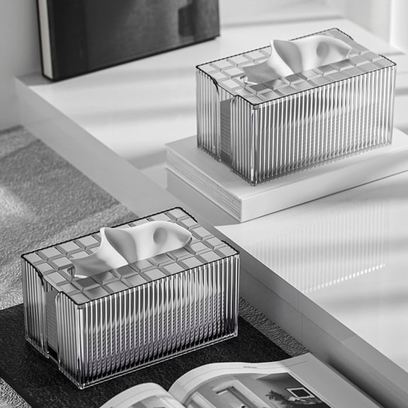 WHAMVOX Tissue Box Holder Rectangular Napkin Dispenser Tissue Box Napkin Holder for Bathroom