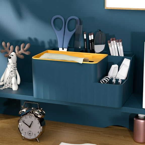 WHAMVOX  Tissue Box Tissues Cube Boxes Holder Paper Towel Napkin Blue