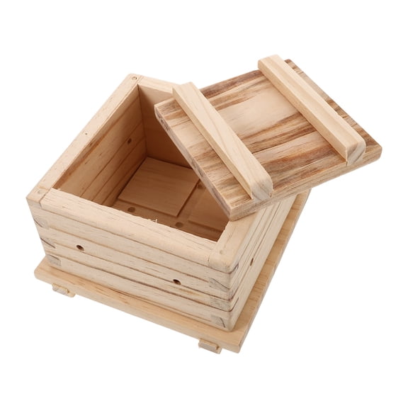 WHAMVOX Tofu Press Maker Wooden Tofu Mould Box DIY Homemade Soybean Curd Tofu Press Mould