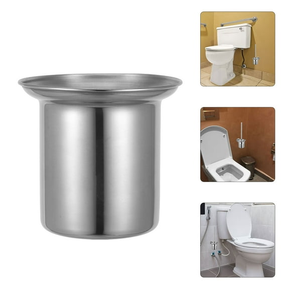 WHAMVOX Toilet Cleaning Brush Storage Holder Metal Toilet Scrubber Cup Toilet Brush Container