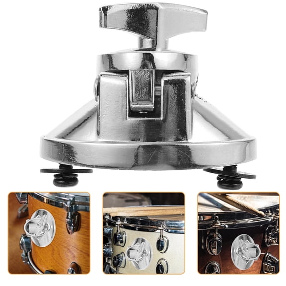 Luxshiny Tom Drum Kit Mount Bracket Plated Silver Zinc Alloy Floor Tom Leg Holder Adjustable Stand