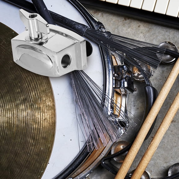 WHAMVOX Tom Mounting Bracket Drum Base Holder 7.00X5.00X3.30CM Silver