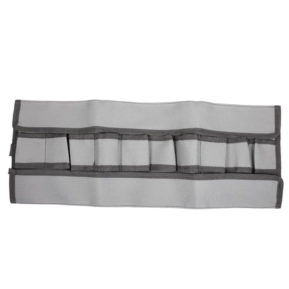 KHBUAB 1Pc Rolling Gardening Tool Bag Grey Canvas with Multi Slot Organizer for Tool Storage