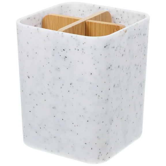 LITINKIMI Toothbrush Storage Rack Bamboo For Home Decor 1Pcs 4.5x3.5x3.5in