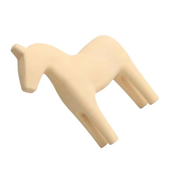 WHAMVOX Toy Horses Small Wooden Horse Ornament Outdoor Decoration Child 18X16X5CM Beige