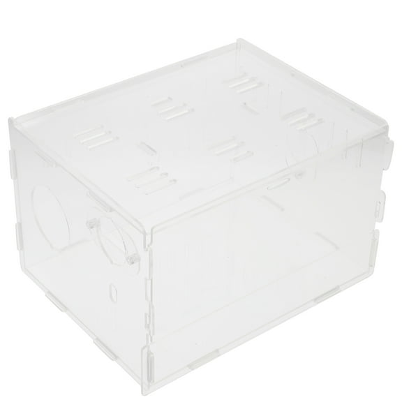 WHAMVOX Clear Acrylic Small Animal Cage for Hamsters and Guinea Pigs, , , Breathable Design, 1 Piece
