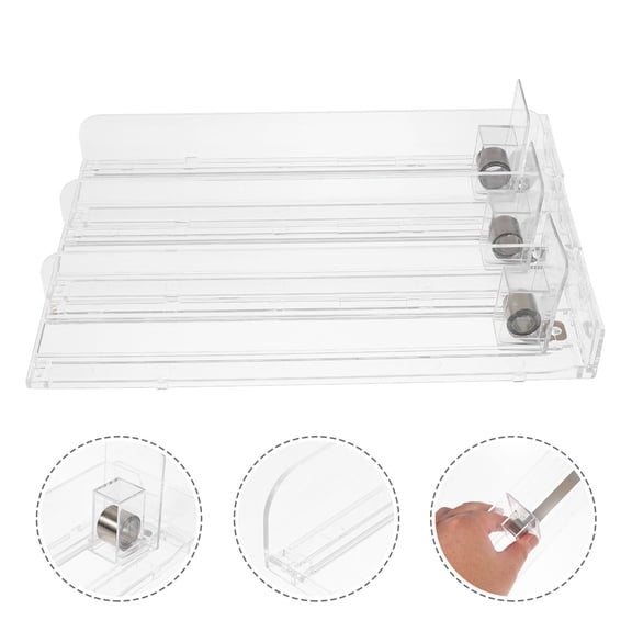 WHAMVOX Transparent Autopush Case for Storage Made of Practical and 3 Pieces