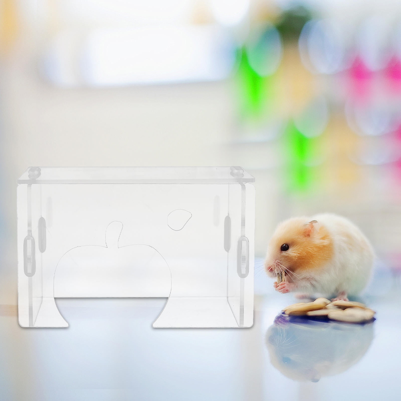 Picture of WHAMVOX Transparent Hamster Hideout House Clear Acrylic Habitat Small ...