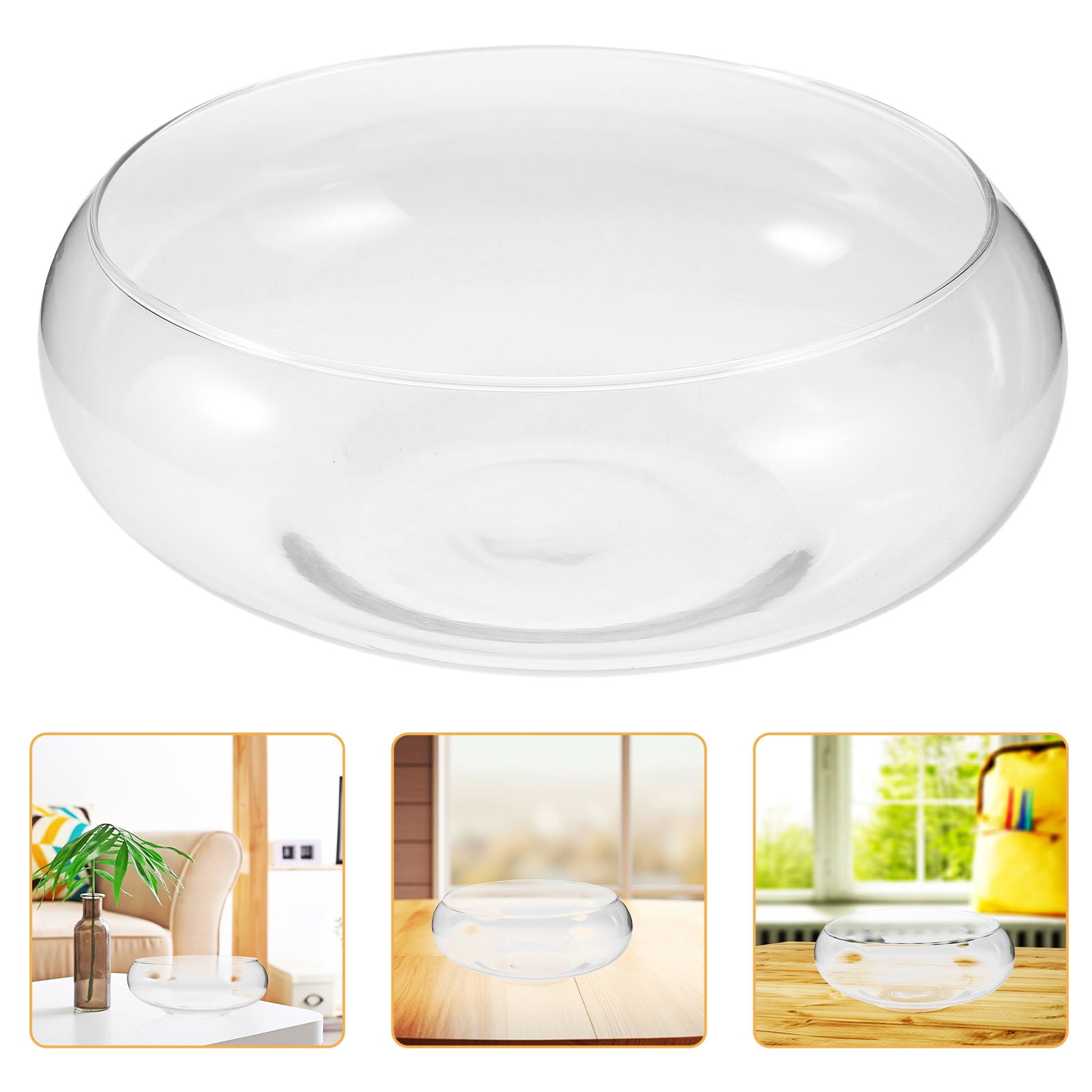 Desktop Hydroponic Fish Tank – Glass Bowl For Plant Propagation & Small Aquatic Garden, Compact Design For Home, Office, Or Dorm Decor
