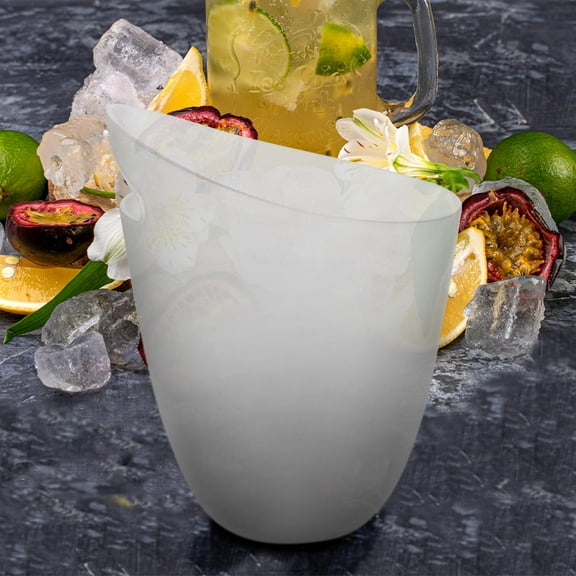 WHAMVOX Transparent Ice Storage Bucket Wine Beer Bottle Bucket Fruit Snacks Container