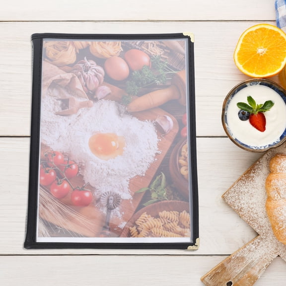 FESTFENDS PVC Menu Book Sleek and Clear Design 1Pack 12.38X9.43X0.79in