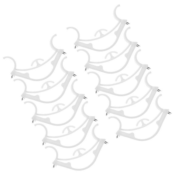 WHAMVOX Transparent Plastic Banner Hooks with Elastic Design for Home Use Party Decoration Tools 10pcs