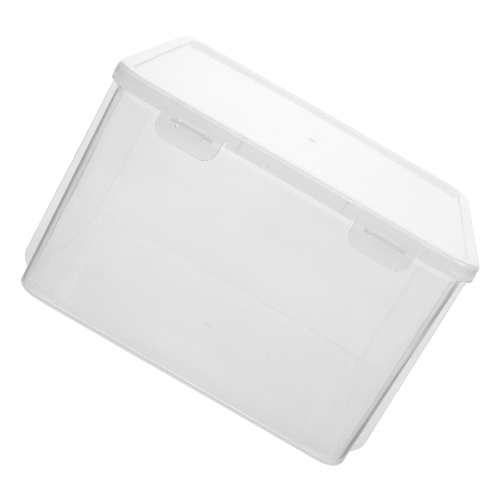 WHAMVOX Transparent Plastic Bread Box for Home Use Fridge Food Container 7.87x5.12x5.91 Inches