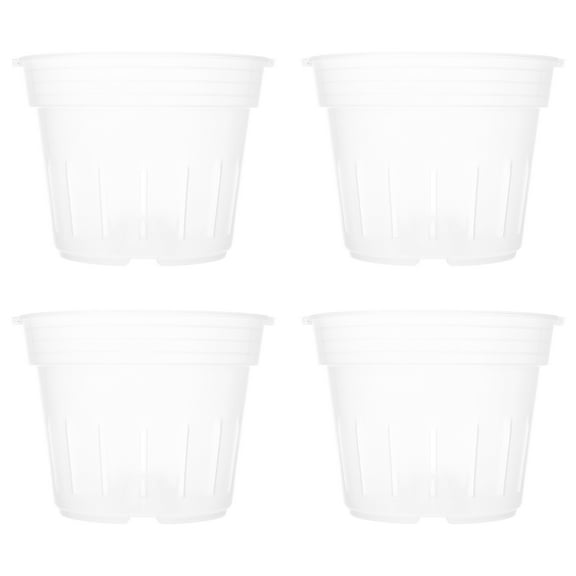 WHAMVOX Transparent Plastic Plant Nursery Pots for Succulents Germination Cuttings and Transplanting 4pcs