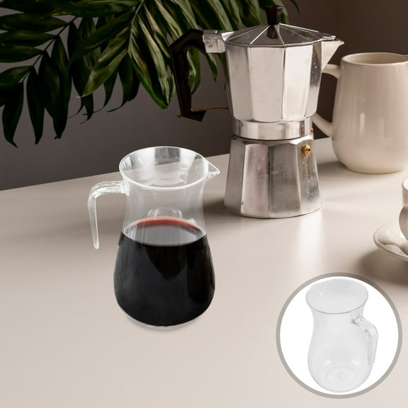 WHAMVOX Transparent Plastic Wine Pitcher and Dispenser for Parties with Practical Handle Design Reusable 600ml
