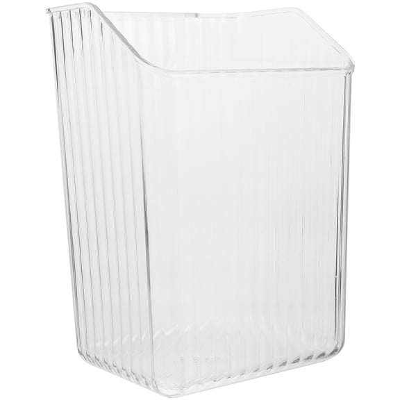 HOOWIFFY Cylindrical Waste Container Transparent Plastic 1Pack