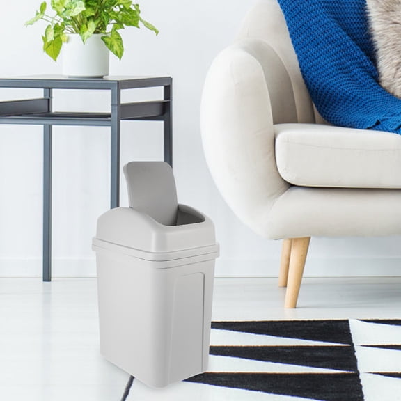 WHAMVOX Trash Container Matte Black Can Bathroom Bins Trashcan Office White