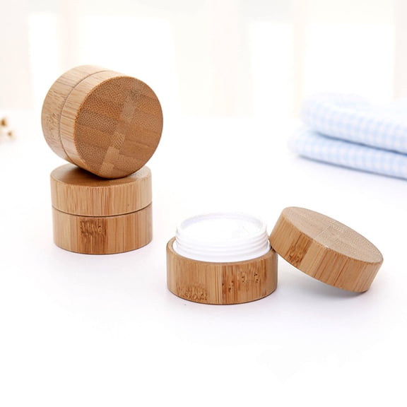 WHAMVOX Travel Toiletry Jars, Refillable Sample Containers Lids and Cream Pump Bottles for Easy Travel Use