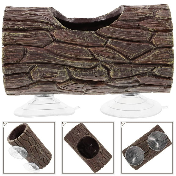 SEWCHICS Crab Climbing Reptile Hide Cave Resin Brown 1Pack Climbing Toy