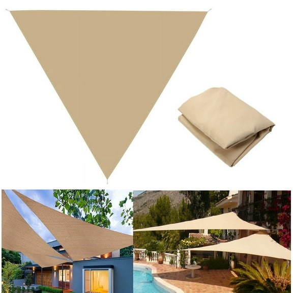 WHAMVOX Triangle Canopy Shade Green Made of Polyester for Outdoor Use 3.6m