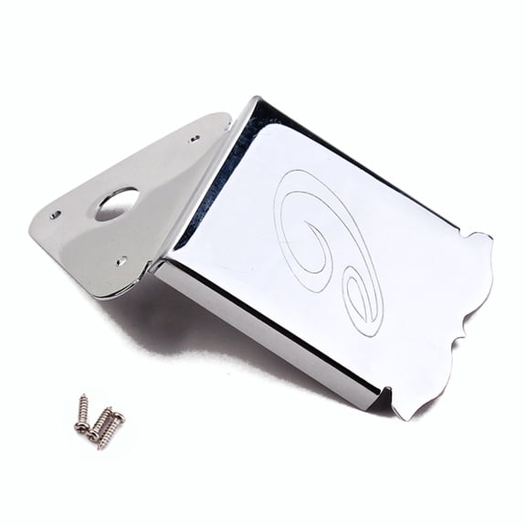ROMANSENTIAL Acoustic Guitar Tailpiece Bridge Set Silver Triangle for Musicians Performance 1Pack