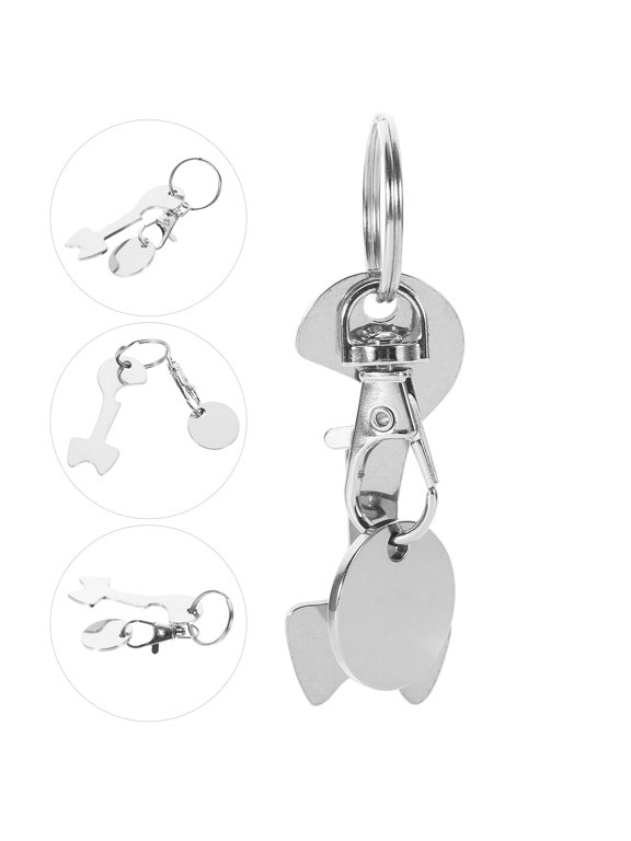 Metal Trolley Token Keyring Practical for Everyday Use 1Set