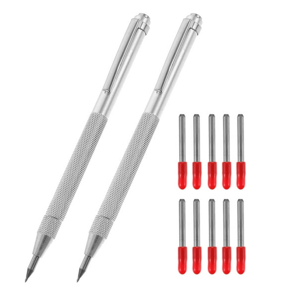 WHAMVOX Tungsten Carbide Scriber Pen for Marking on Glass Metal and Ceramics with Replacement Tips Set Assorted Color