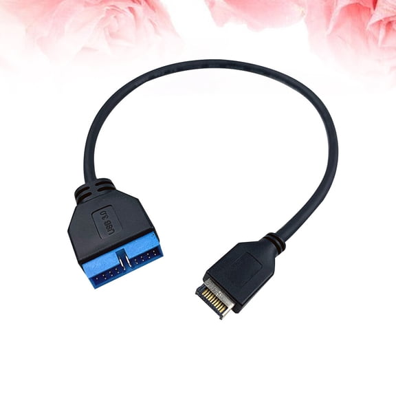 WHAMVOX USB 3.1 Mini 20 Pin Front Panel Header To USB 3.0 Standard 19/20Pin Header Extension Cable Compatible for Motherboard (Black)