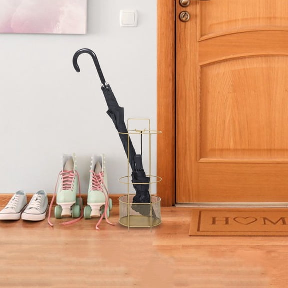 WHAMVOX Umbrella Stand Indoor Entryway Commercial Holder Elevator Entrance Golden