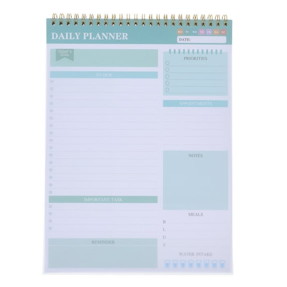 WHAMVOX Undated Weekly Planner Spiral Weekly Notepad Weekly Calendar Desk Planner Notebook For Work School Home Office Supplies