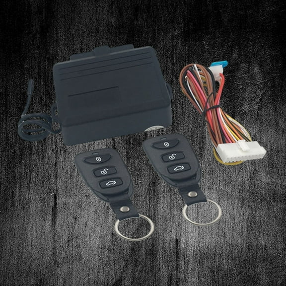 WHAMVOX Universal 12V Car Door Lock Vehicle Keyless Entry System Auto Remote Central Kit (Black)