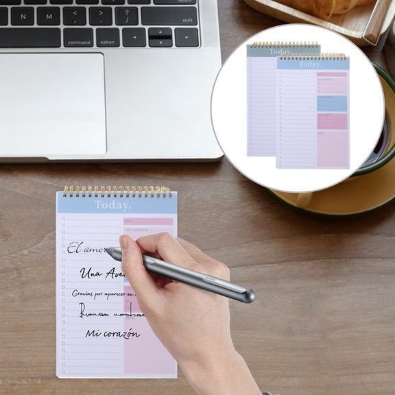 WHAMVOX Upholstered Note Pads with Easy Page Flipping for Home Use Multi Color Weekly Planner 4pcs