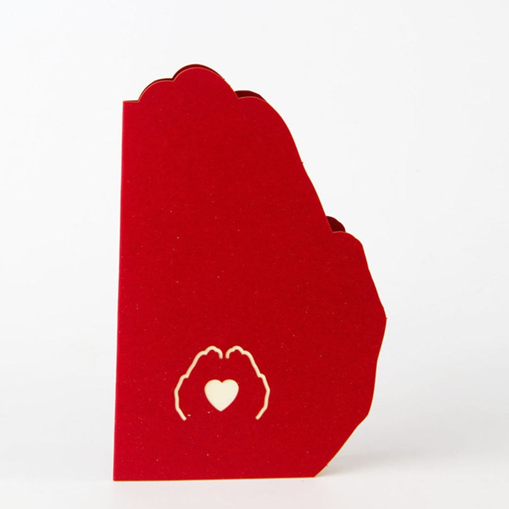 WHAMVOX Valentine's Day Greeting Blessing 3D Heart Shape Wish for Lover ...