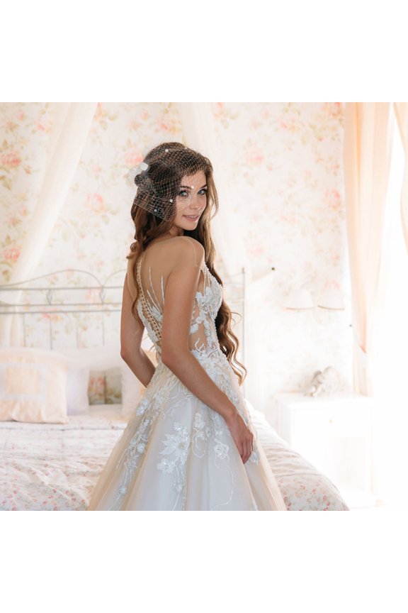 Veils Mesh Hair Accessories White Birdcage Face Banquet