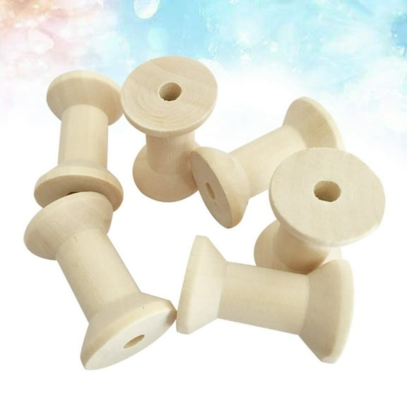WHAMVOX Vintage Beige Plastic Thread Spool for Sewing Crafts Perfect to Keep Thread Organized 5cm