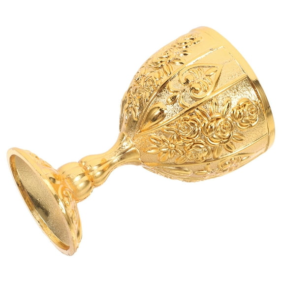 WHAMVOX Vintage Brass Goblet Medieval Chalice Cup Elegant Medieval Brass Goblet for Cocktails Wine European Style Drinking Glass for Halloween Wedding Christmas Decorations