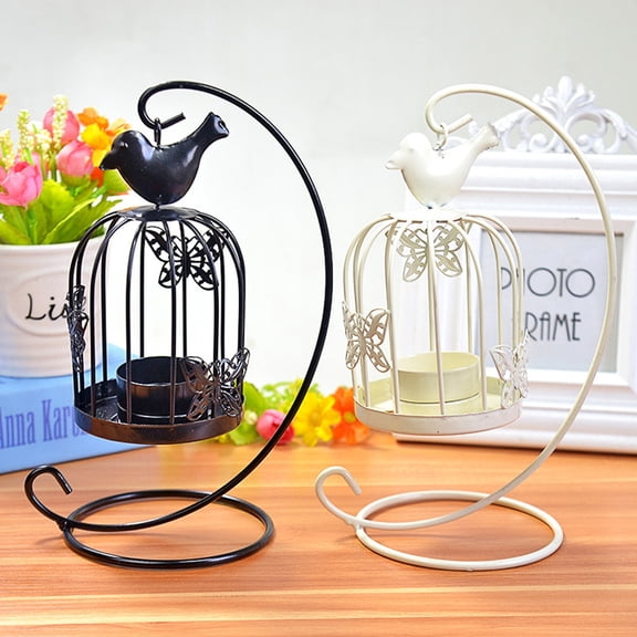 WHAMVOX  Vintage Decor Bird Cage Wind Light Exquisite Candle Lantern