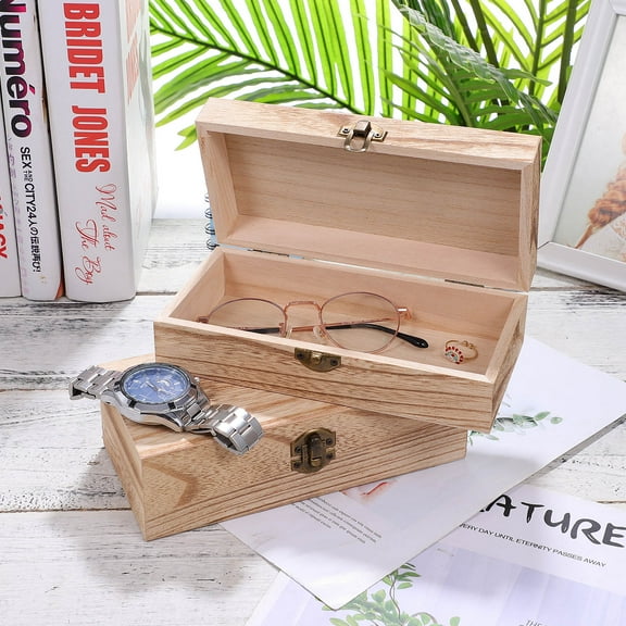 WHAMVOX  Vintage Decor Keepsake Solid Wood Storage Box Practical Boxes