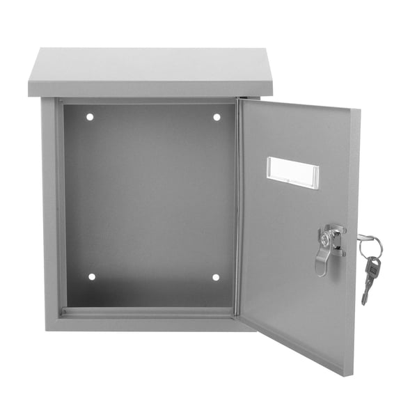 WHAMVOX Vintage European Metal Mailbox 25.50X19.00X6.00CM Silver